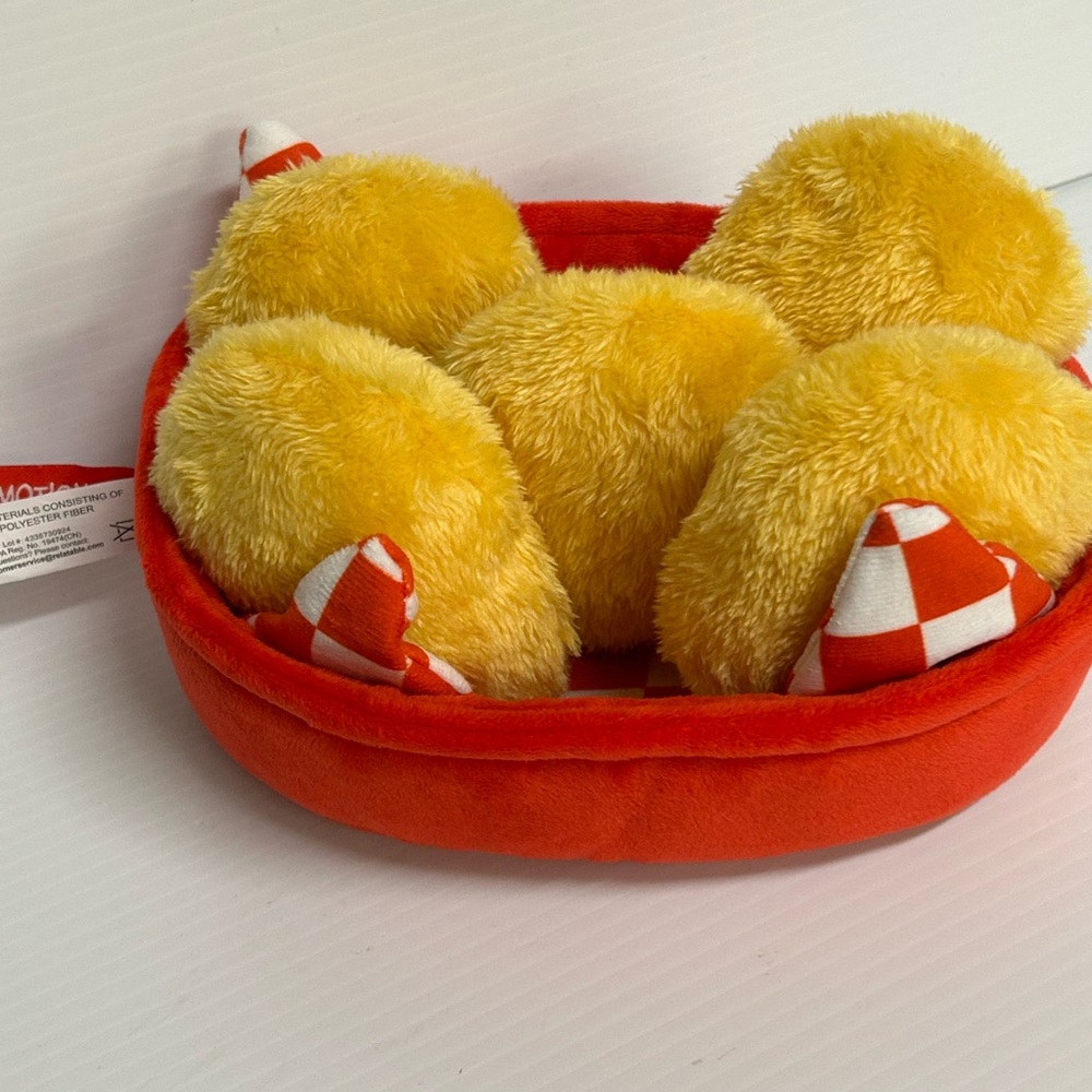 Emotional Support Chicken Nuggets 5 Piece In Basket Plush - Picture 6 of 6